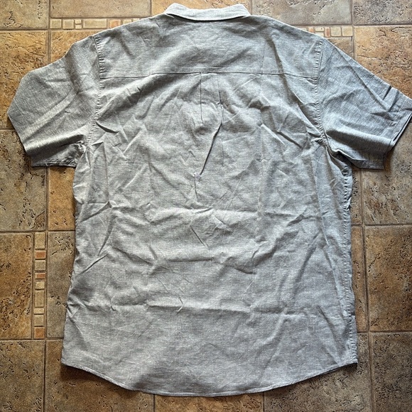 NWT Marine Layer Button Down Short Sleeve Shirt Heather Grey Men’s Size XXL - Picture 7 of 7